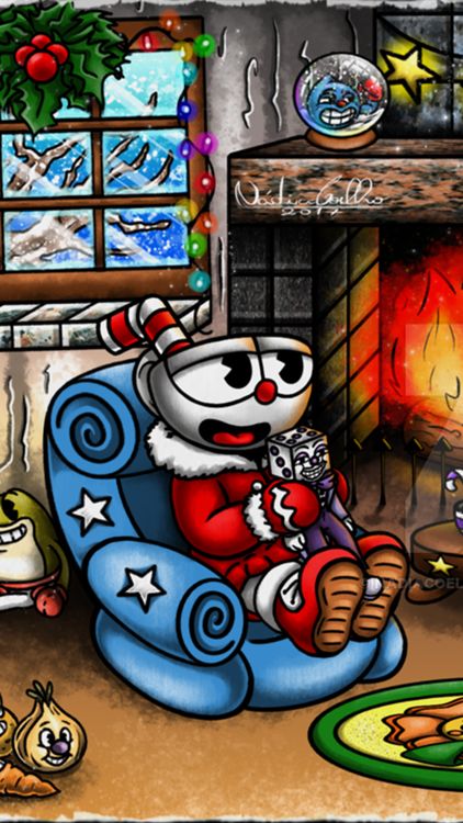 Cuphead A Very Devil Christmas hd background